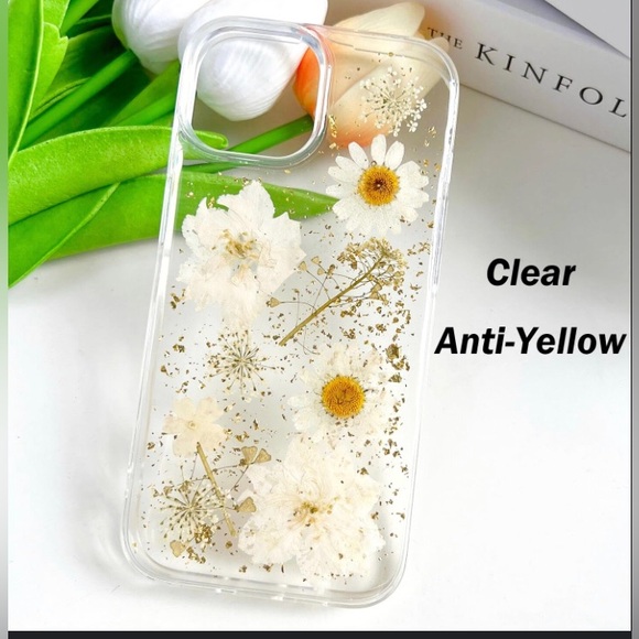 LSERKA - IPhone 14 Pressed with REAL flowers Case - Picture 1 of 5